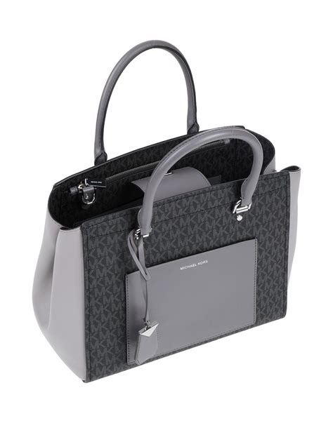 black and grey michael kors purse|michael kors signature tote gray.